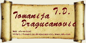 Tomanija Dragucanović vizit kartica
